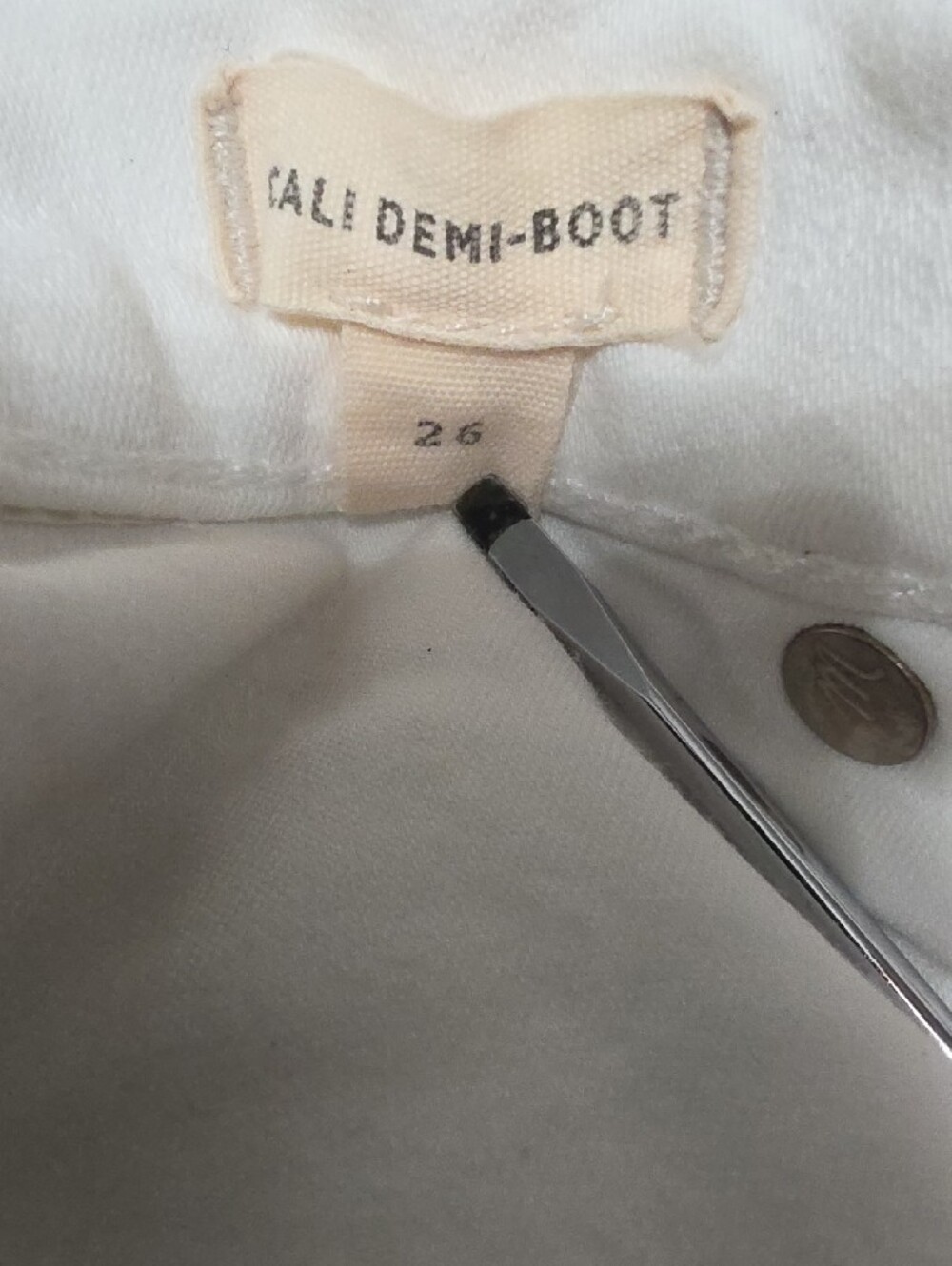 Madewell White Frayed-Hem Wide Leg Jeans - Picture 4 of 8
